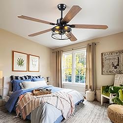 Farmhouse Ceiling Fan with Light and