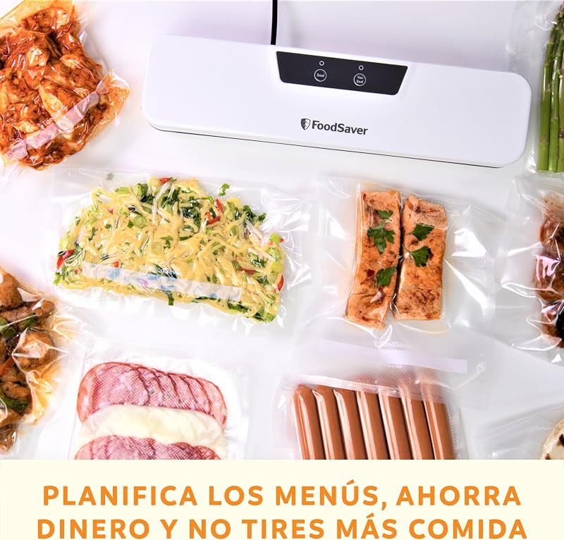 Everyday envasadora al vacío | Mantiene los alimentos frescos hasta 5X más tiempo | Maquina de envasar al vacio con diseño compacto | Con 5 bolsas para envasar al vacío (0,94 l y 3,78 l) — foto 5 de 7