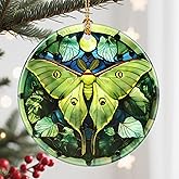 Christmas Ornament, Christmas Decoration, Ceramic-Style Luna Moth Ornament, Heirloom Keepsakes, Holiday Ornaments, Holiday Presents, Unique Xmas Gifts, Gift Exchange Ornaments, Gift Idea