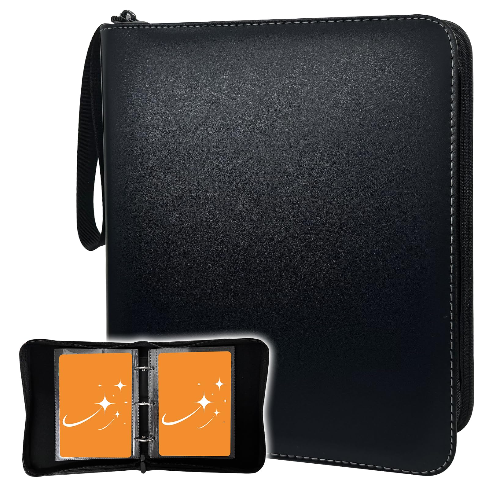 Jumbo Card Binder, Binder for Jumbo Cards, Holds 90 OverSize XL Jumbo Cards, Jumbo Card Album with 3 Rings and 45 Removable Sleeves - Portable & Lightweight