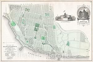 Historic Map - Beers Map of Sea Cliff Grove,Long Island, New York, 1873 - Historical Antique Vintage Decor Poster Wall Art - 16in x 24in