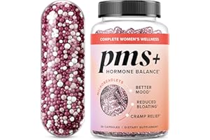 SMNUTRITION PMS Support Supplement for Women with PMS Relief | Hormonal Acne, Hormone Balance & Period Relief | Chasteberry Supplements | Microbeadlets with Dong Quai, Cranberry & Vitamin B6 | Non-GMO 30ct