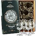 Whiskey, Scotch, Bourbon Tasting Glasses | Set of 4 Crystal Snifters | Professional 4 oz Tulip Shaped Tasting and Nosing Copi