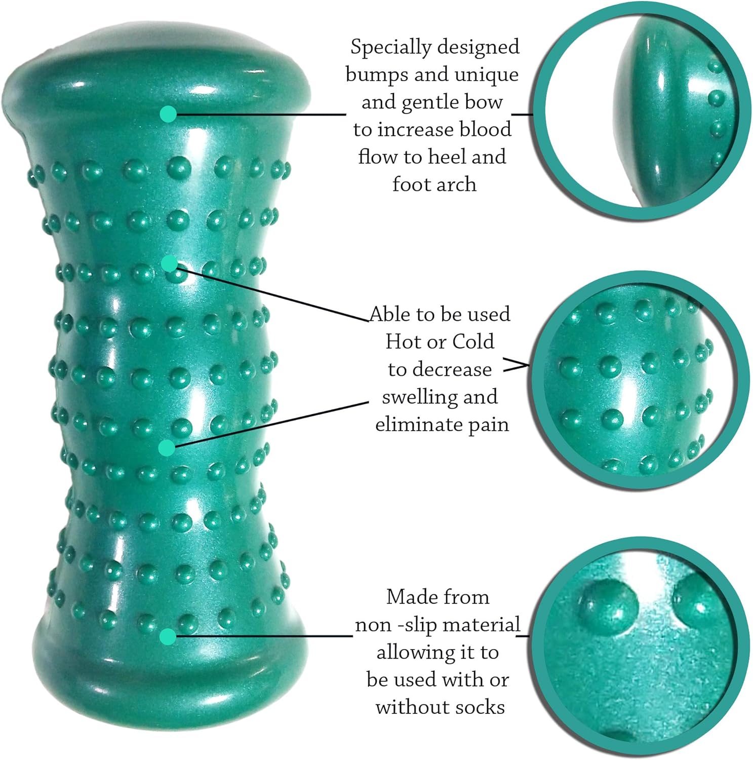 Plantar Fasciitis Foot and Leg Massager Roller - Hot or Cold Foot Roller for Plantar Fasciitis Foot Pain Relief: Health & Personal Care