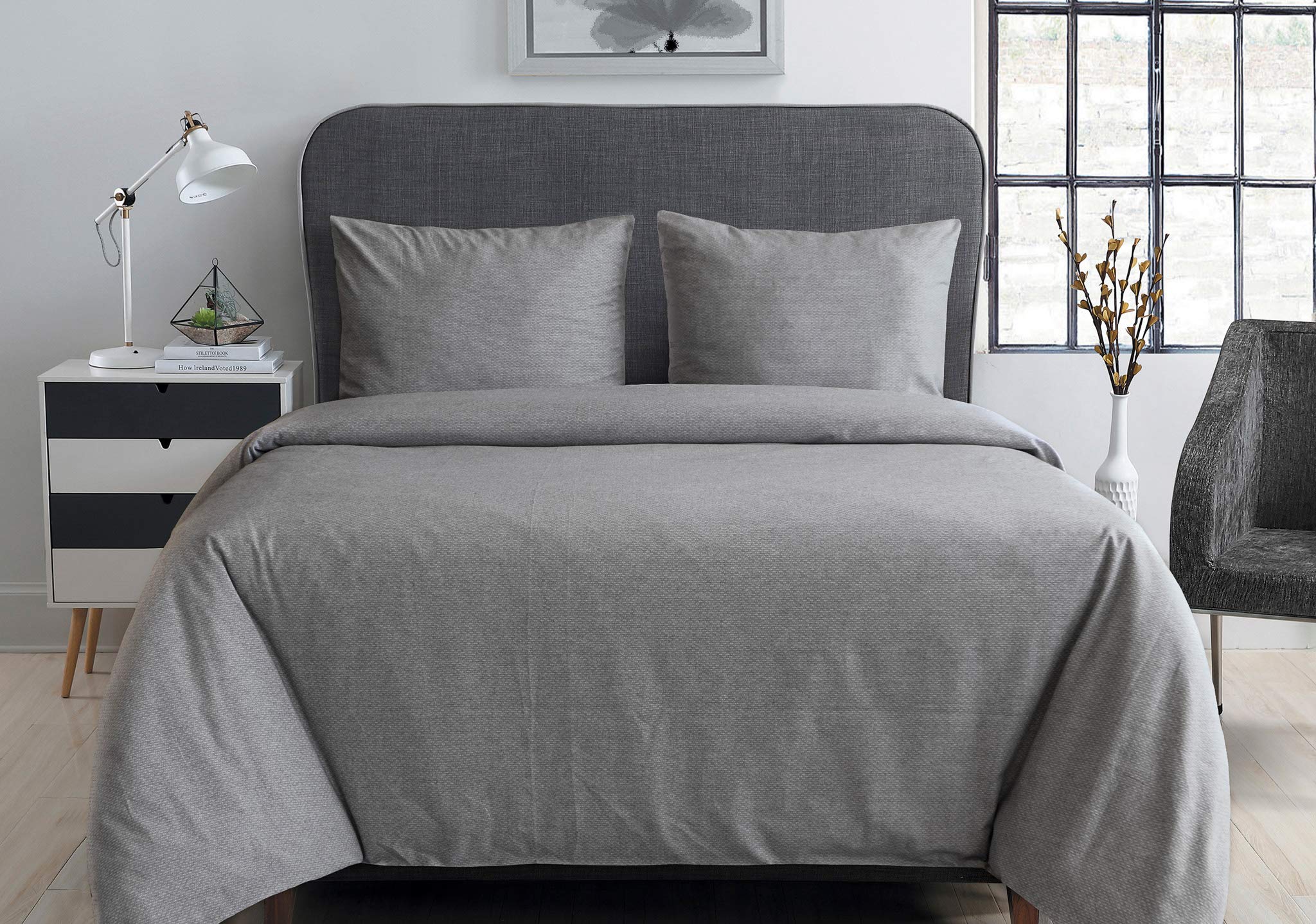 Yellow Ozni Duvet Cover, 200 Micro, Yellow