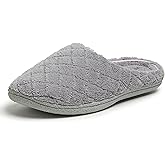 Dearfoams womens Leslie Washable Memory Foam Terry Clog With Wide Widths