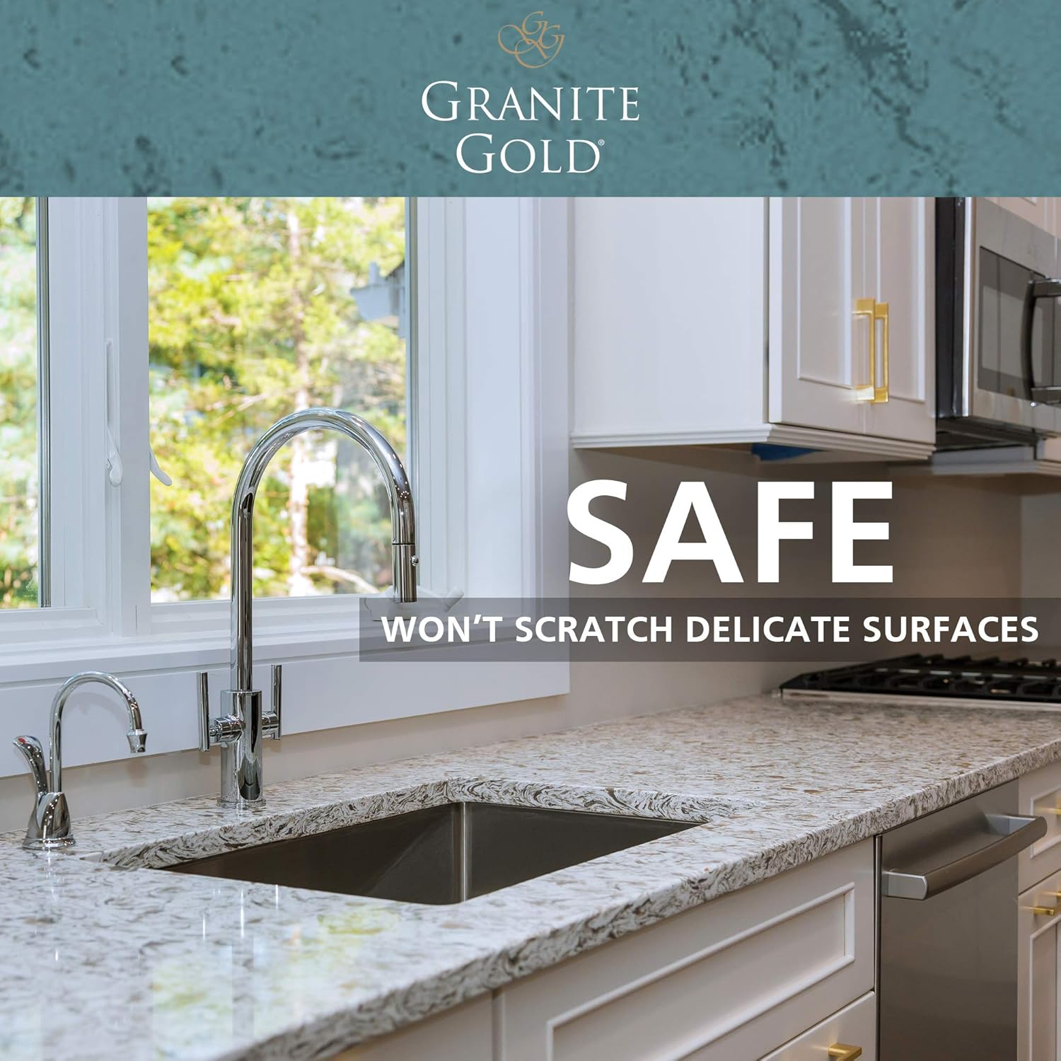 Granite Gold All-Surface Cleaner Wipes Household Streak-Free Cleaning for Stainless Steel, Glass, Granite, Quartz, Marble Countertops-Made in the USA, 40 count, 40 Count: Health & Personal Care