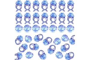 LACGO 60 PCS Halloween LED Flashing Bumpy Rings - Jelly Blinking Rubber Rings with Blue Light Adult Novelty Favor Glow up Finger Toys Gift for Birthday Bachelorette Parties Wedding Prizes