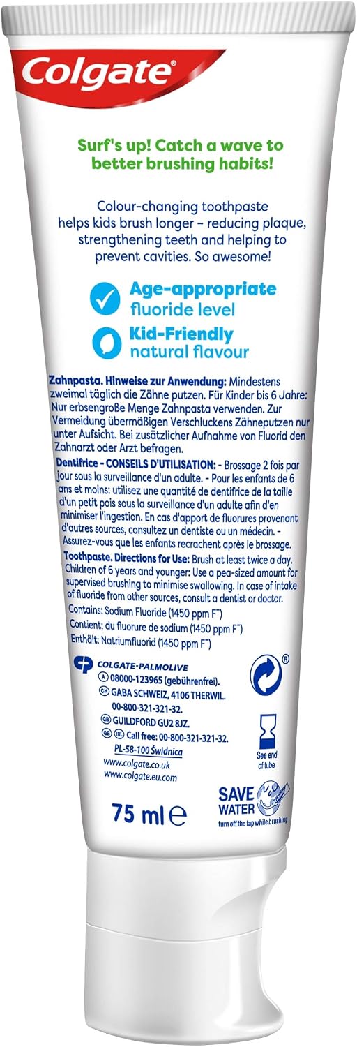 Colgate Mild Mint Flavour Kids Toothpaste 6-9 Years 75ml - Image 5