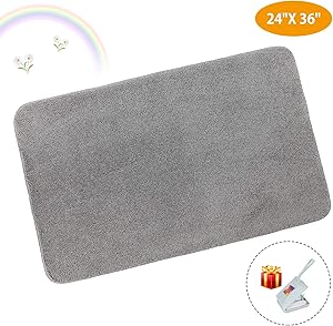 Indoor Door Mat, Punemi Super Absorbent Water Front Door Mat Outdoor, Non-Slip Rubber Backing Door Mats for Outdoor Entrance,Low-Profile Outdoor Mats Machine Washable Outdoor Carpet，24"x 36"(Brown)