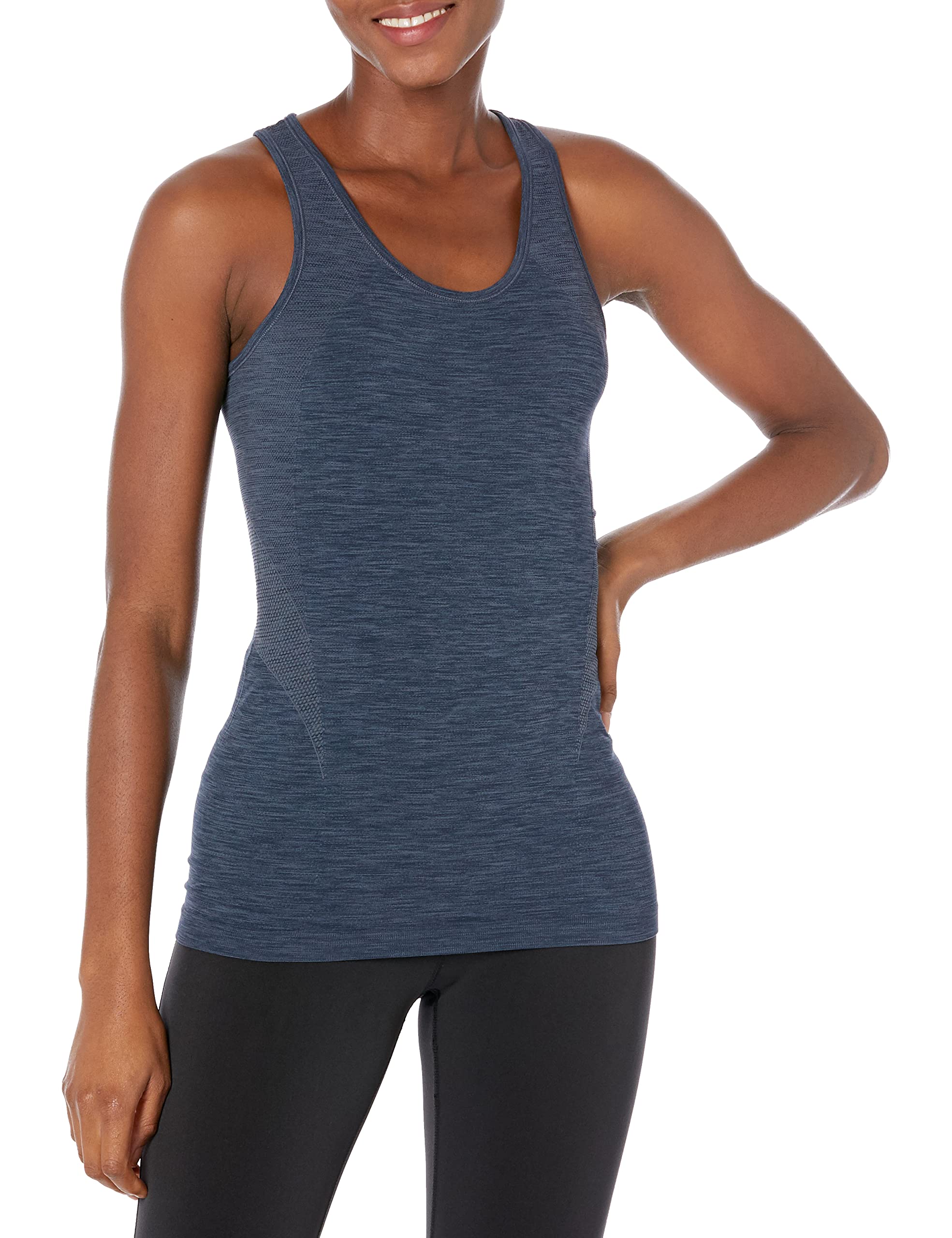 Sweaty Betty Women’s Athlete Seamless Racerback Workout Tank Top Navy Blue