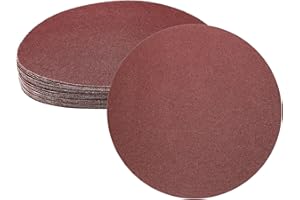 uxcell 25pcs 8-Inch PSA Sanding Discs, 80 Grits Aluminum Oxide Self Adhesive Stick Back Sandpapers, No-Hole Round Wet/Dry San