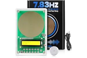 OTXUGK 0.01Hz-200kHz Adjustable Frequency Generator for Healing Schumann Sine Waves Resonance Generator 7.83Hz Ultra Low Frequency Generator Resonator with Acrylic Case