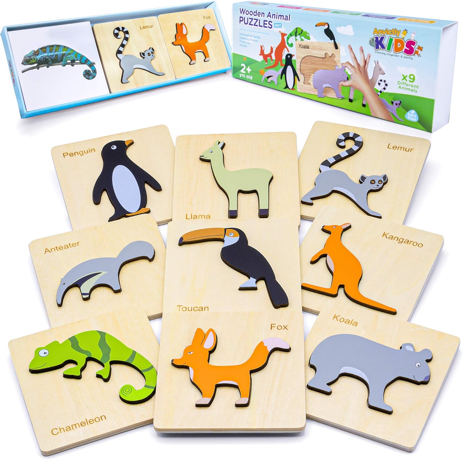 wooden animal toys for toddlers