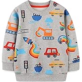Funnymore Baby Toddler Boy's Cotton Crewneck Sweatshirt Christmas Clothing 1-7Y