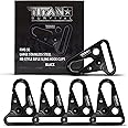 TITAN Survival 5 Pack HK Sling Hook Heavy-Duty Gear Security - 250 LB Capacity Durable Sling Hooks for Rifle Strap with Stamped Hole for 1 & 2-Point Configurations - Tactical Rifle Sling Clips
