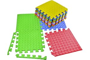 VViViD Interlocking Multi-Color EVA Foam Floor Mat 12 Tile Pac - 12 sq. ft.