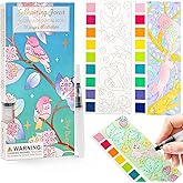 JCREN Watercolor Painting Books, Pocket Watercolor Painting Coloring Kit, Paint with Water Bookmarks Travel Activity Party Favors for Kids Toddlers Gifts for Boys and Girls