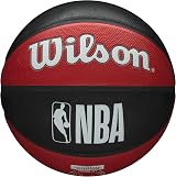 Wilson NBA Team Tribute Houston Rockets Basketball Size 7 Outdoor Rubber view 2