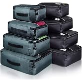 Packing Cubes large Luggage Organizers Bags For Travel Organizing Clothes | Mixed Color 8 Set Suitable family or two-person trips; breathable mesh make easy to sort; durable and convenient to store