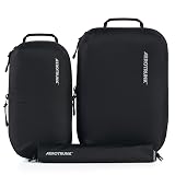 Aerotrunk Ultralight Compression Packing Cubes - Lightweight Travel Organizers for Suitcases and Luggage (3-Pack, Black)