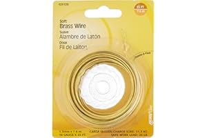 Hillman Fasteners 123123 Soft Brass Wire 16 Gauge 1.6MM By 25-Feet