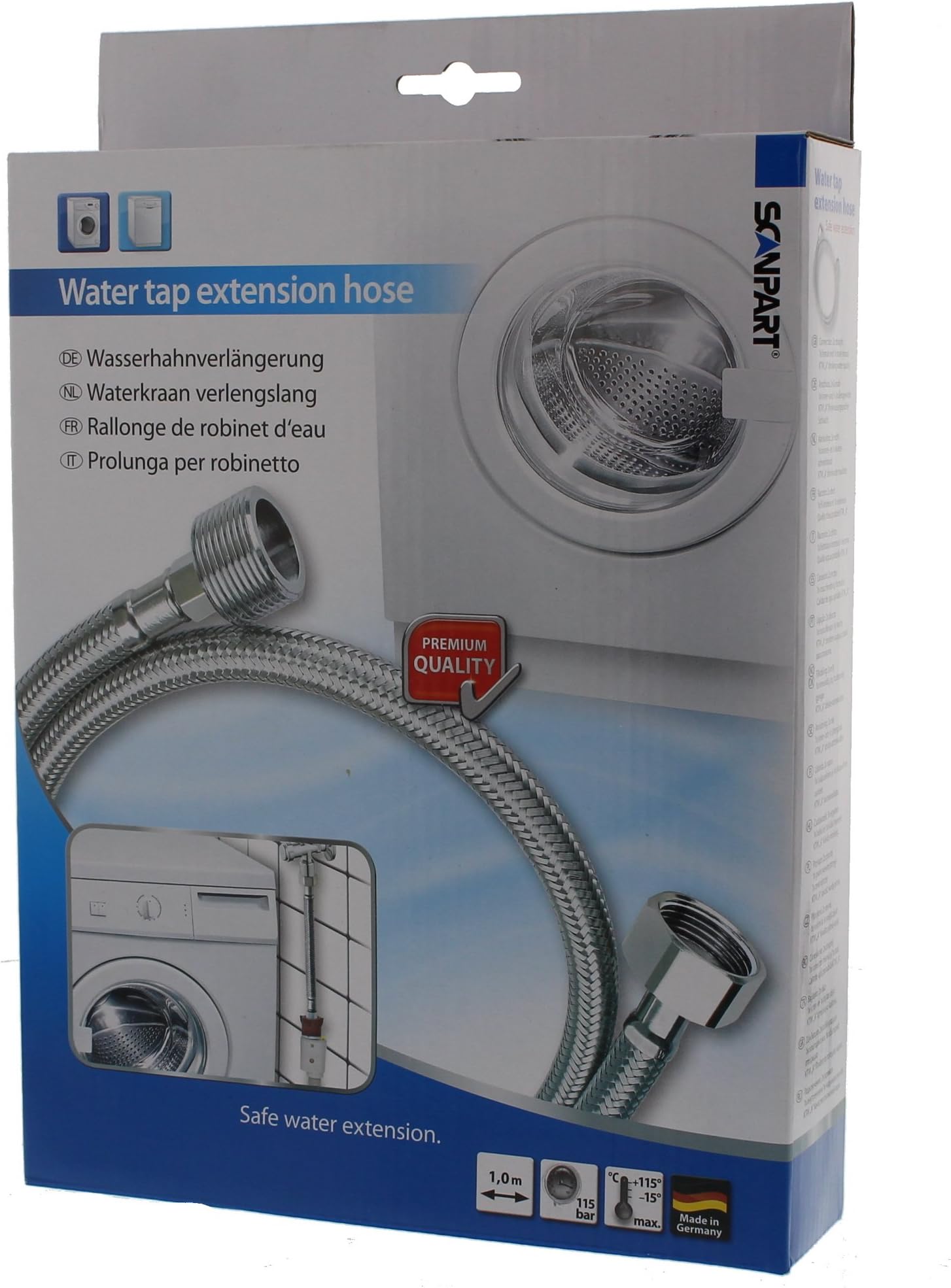 ScanPart aqua stop hose extension KTW-A 1 m