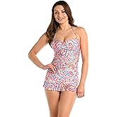 La Blanca Womens Bandeau Tankini Swimsuit Top