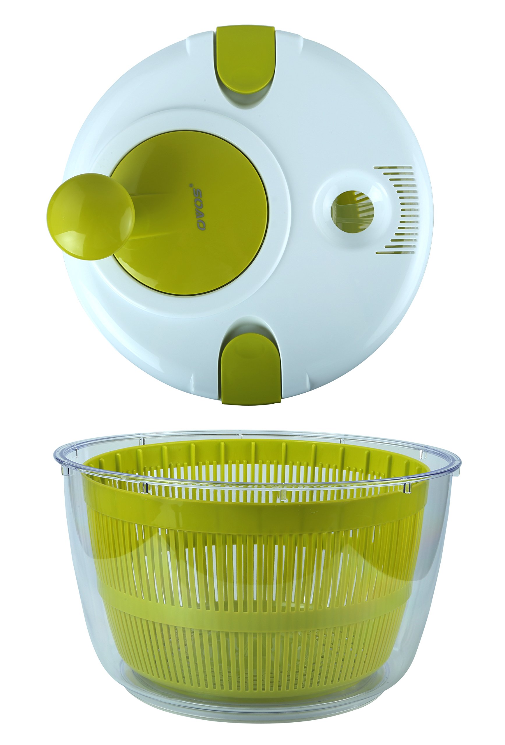 OVOS Salad Spinner Large 5 Quarts Fruits and Vegetables Dryer Quick Dry
