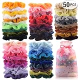 ILamourCar 50 Pezzi Elastici Capelli Donna, Elastici Capelli Neri di