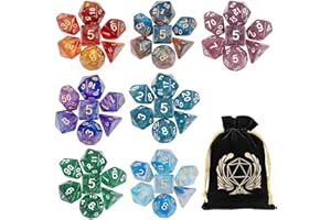 Coyeekn 7 x 7 DND Dice Set, (49 Pieces) Polyhedron Dice for Dungeons & Dragons RPG MTG DND Tabletop Game with 1 Pouch