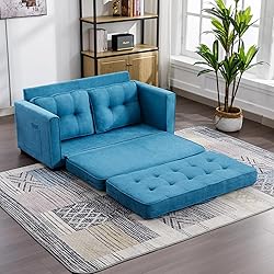 ERYE 3 Fold Upholstered Tufted Futon Sofa Bed