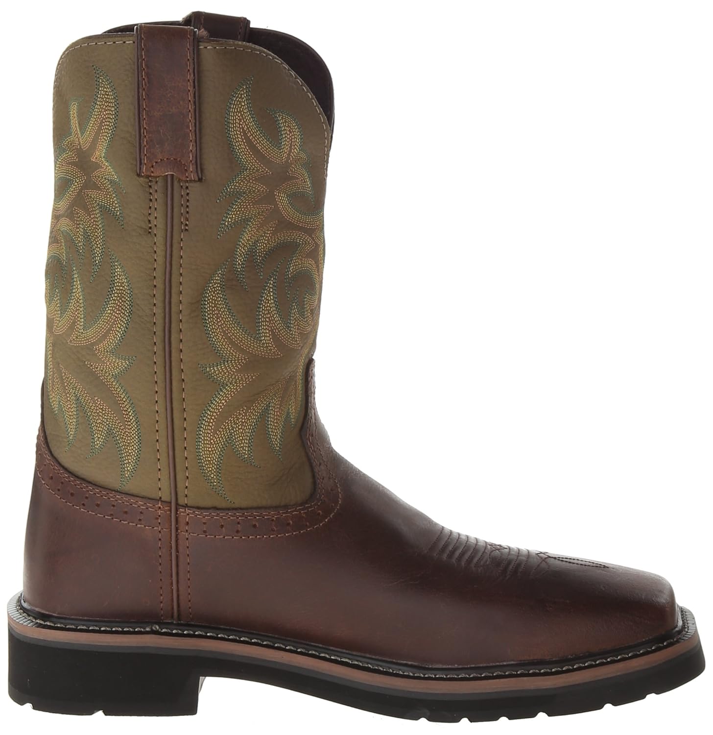 justin men's rugged tan stampede steel toe work boots