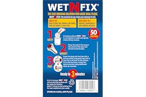 WETNFIX (50 Discs) - Fixing Wall Anchors Fast! Ideal for Loose Wall fixtures Such as Curtain Rails, Toilet roll Holders. Ideal for Drywall and Masonry.