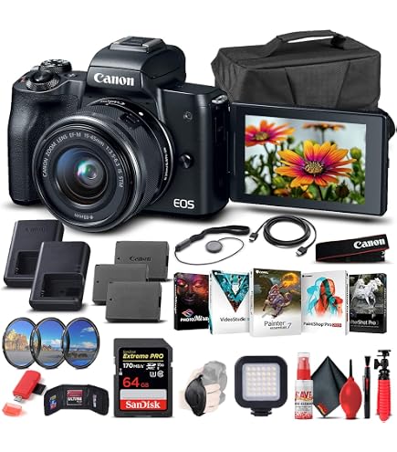 Amazon.com : Canon EOS M50 Mark II Mirrorless Camera with 15-45mm