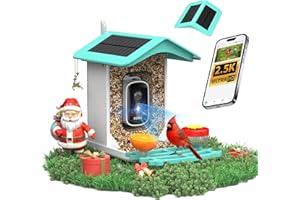 isYoung Smart Bird Feeder with Camera, AI Identifies 16,000+ Birds, Solar Powered, 2.5K HD, Auto Capture & Notify, Ideal Gift for Bird Lovers