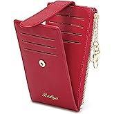 Badiya Slim Women Wallet RFID Blocking Bifold Compact 9 Card Slots Holder Wallets Soft Leather with Zipper Coin Pocket 2 ID Window
