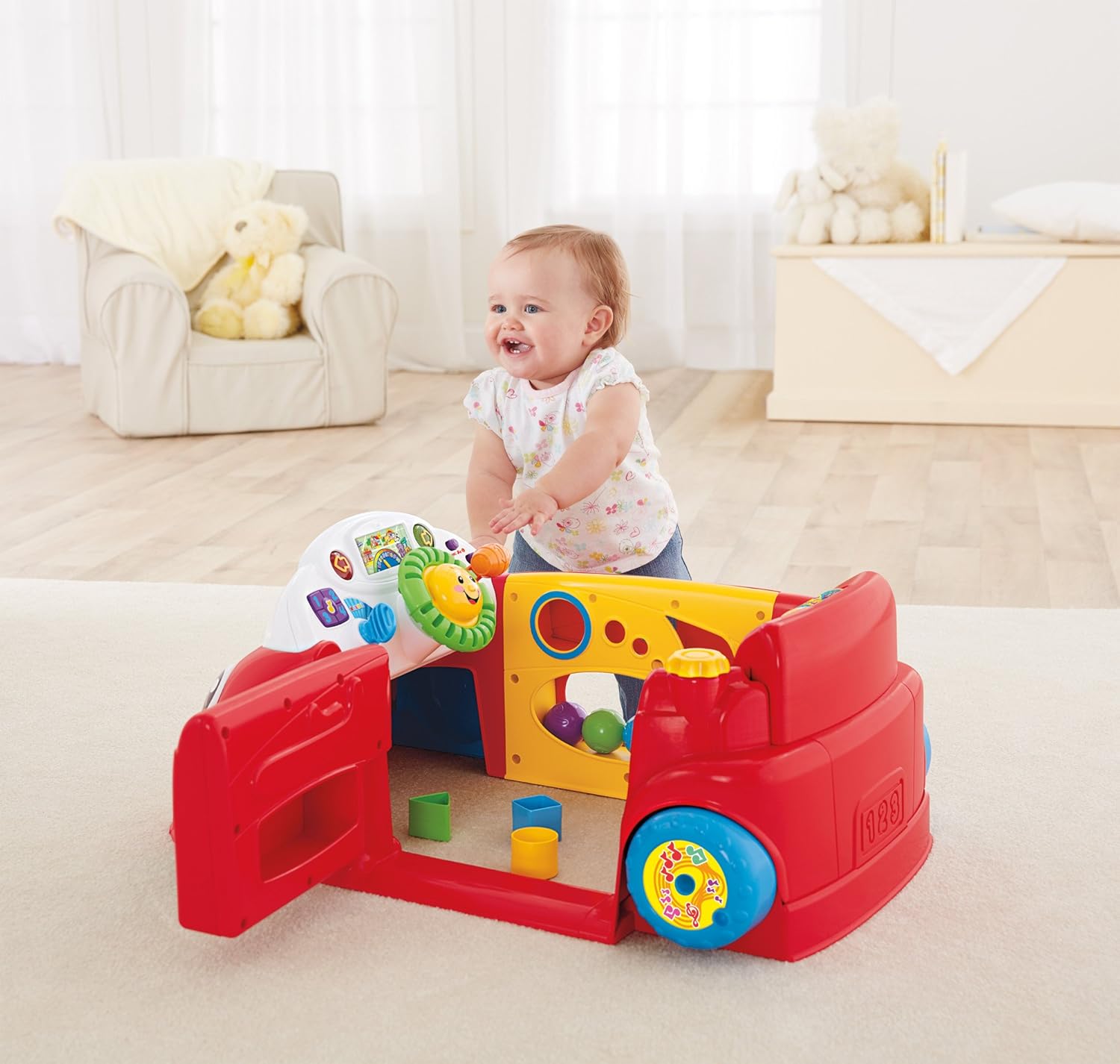 fisher price laugh and learn crawl around car red