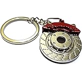 GT//Rotors Red Silver Rotor Brake Keychain Automotive Part Car Gift Key Chain Ring