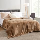 EHEYCIGA Fleece Blanket Camel 150x200cm Twin Size Soft Flannel Throw view 9