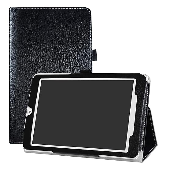 LFDZ Alcatel OneTouch Pixi 3 8 3G Hülle, Schutzhülle mit Hochwertiges PU Leder Tasche Case für 8' Alcatel OneTouch Pixi 3 8 3