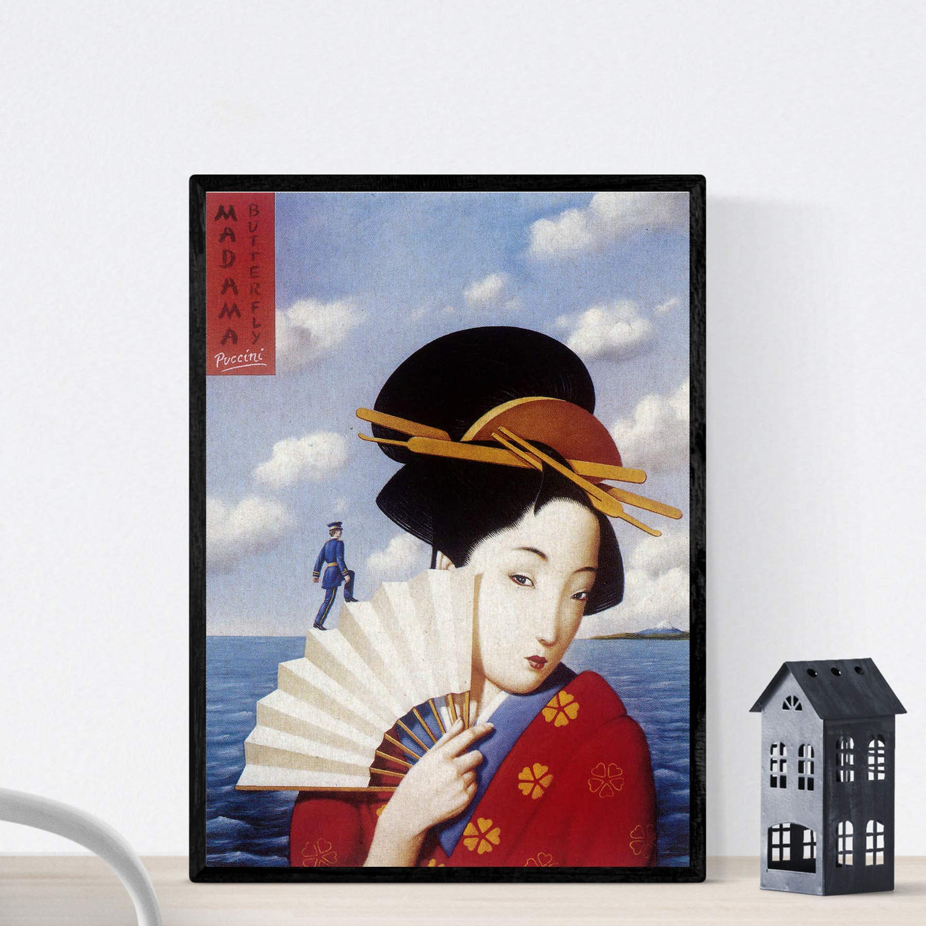 Nacnic Vintage Poster Vintage theater poster Madame Butterfly. A4 size