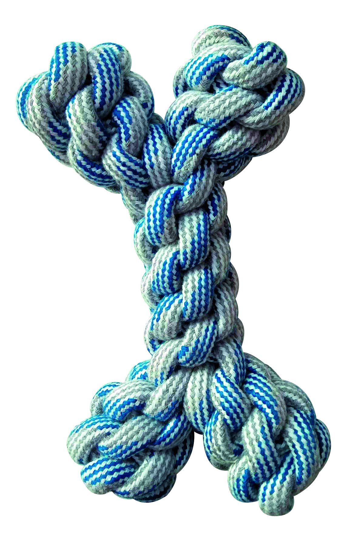 Croci Rope Bone Bicolor Pastel Blue, 917 g