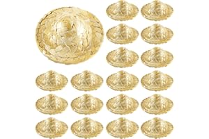 CHALYNA 24 Pieces Mini Straw Hats for Crafts Mini Sombrero Hats Dollhouse Straw Hats Miniature Straw Hats for Dolls Mini Cowboy Hats for Crafts DIY Decorations Jewelry Accessories