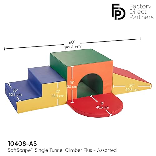 Factory Direct Partners 10408-AS SoftScape Single Tunnel Play Foam