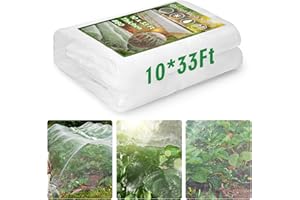 10X33Ft Garden Netting Pest Barrier, Markdang Ultra Fine Garden Mesh Netting for Garden Protection, Vegetables Flower Crops Fruit Tree Garden Netting, Insect Netting Plants Cover, Multiple Sizes
