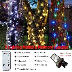 PLASUPPY Net Lights Christmas Outdoor, 360 LED 12ft