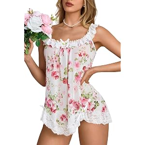 Avidlove Women 2 Piece Babydoll Lingerie Set Sheer Mesh Lace Slip Nightgown | Mesh Babydoll Lingerie Set With Lace Ruffle Sli