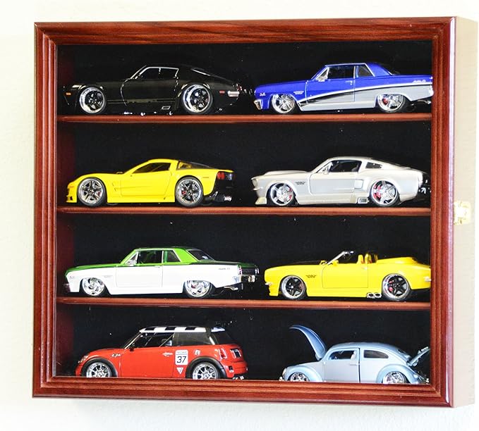 1/24 Scale Diecast Model 8 Cars Display Case Rack Holder
