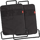 Lusso Gear Heavy Duty Kick Mats (2 Pk) - Back Seat Protector, Sag Proof, Waterproof, Car Back Seat Cover for Kids Who Make Bi
